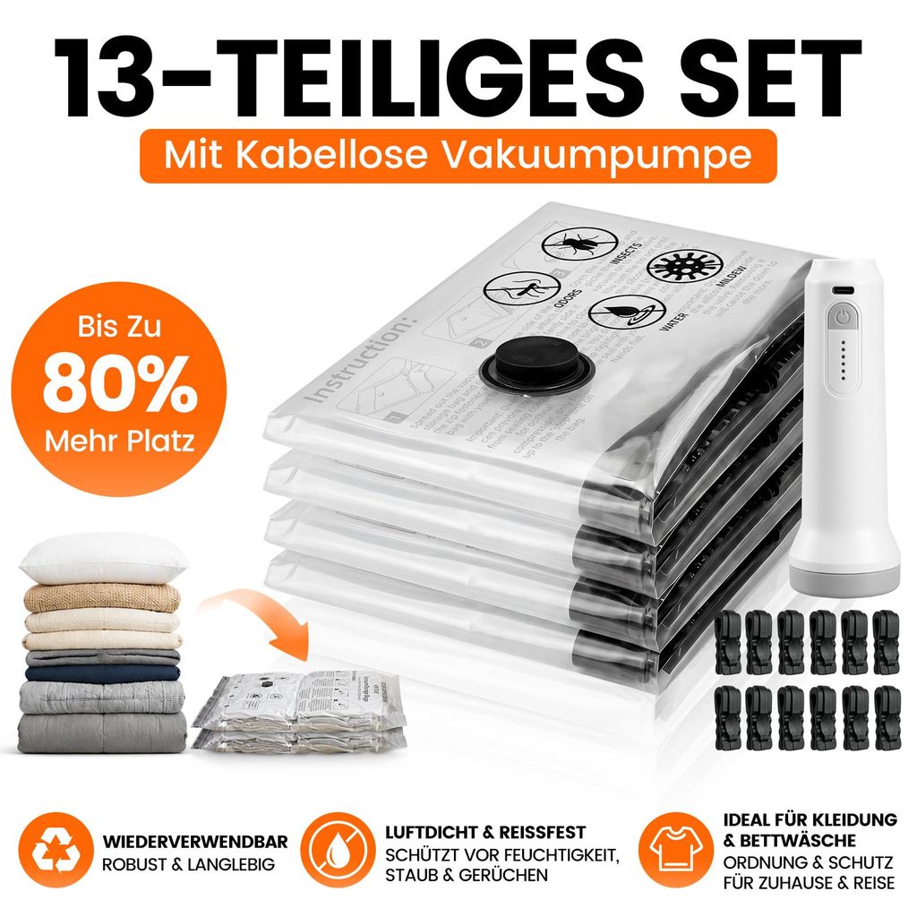 Vakuumbeutel für Kleidung Reise mit Produktbild 