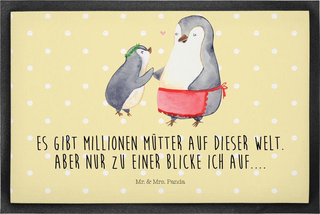 Mr. & Mrs. Panda fußmatte Pinguin mit Kind 50 x 75 cm - Produktbild 