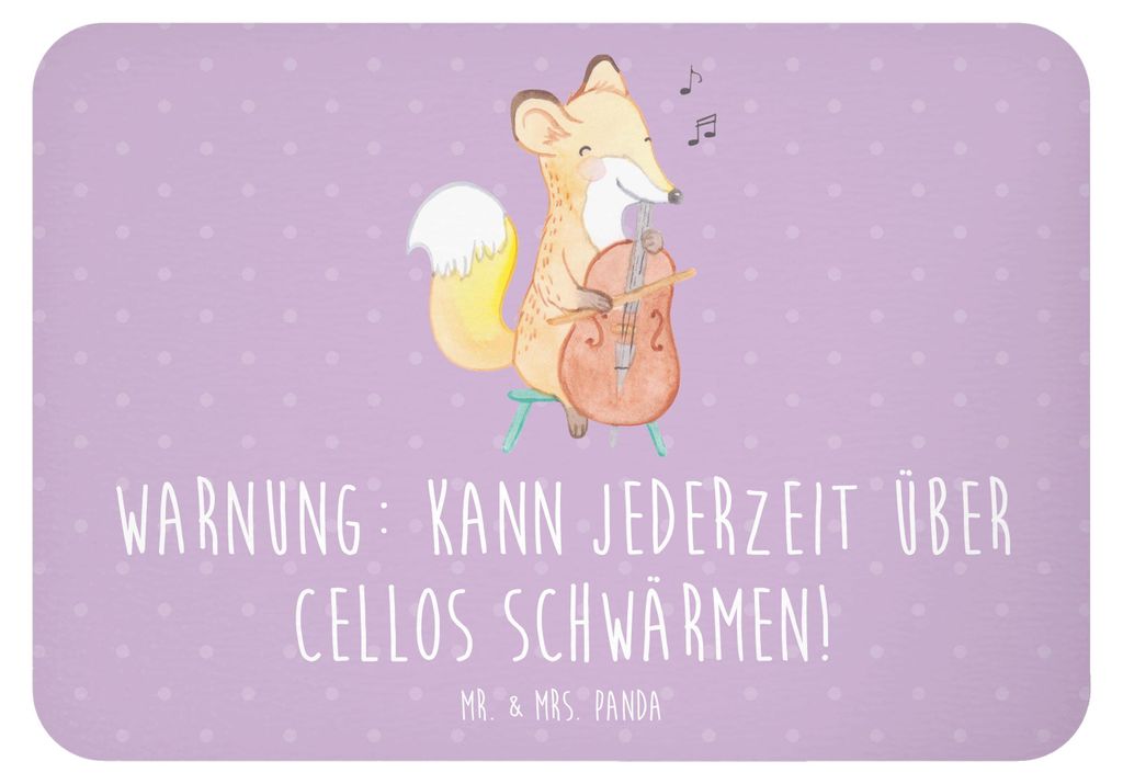 Mr. & Mrs. Panda magnet Cello Schwärmerei - Lavendeltraum - Geschenk, Kammermusik, Instrument, klassische Musik, Musikinstrument, Musiker, Kühlsc...