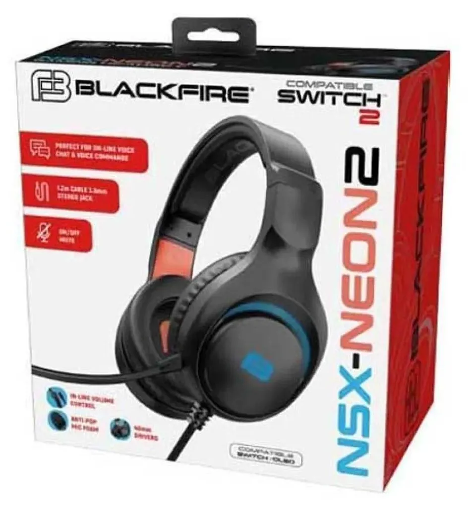 Casque de jeu filaire avec micro Blackfire Nsx-neon2 pour Switch Argent