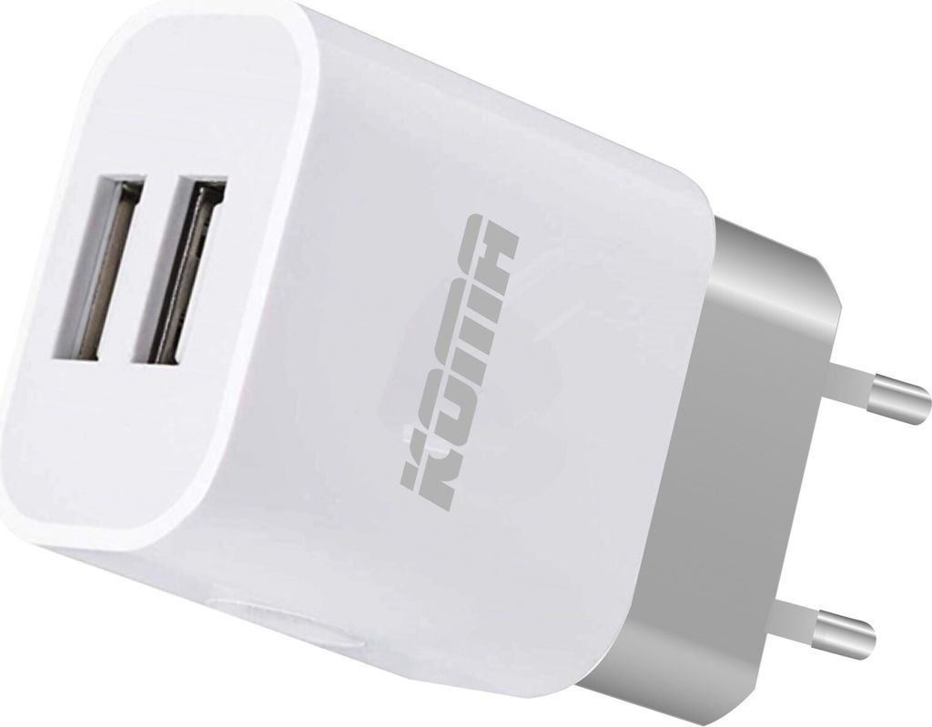 KOMA Nabíječka do sítě univerzální, 2x USB, 2.1A, 10W, bílá Obrázek produktu 