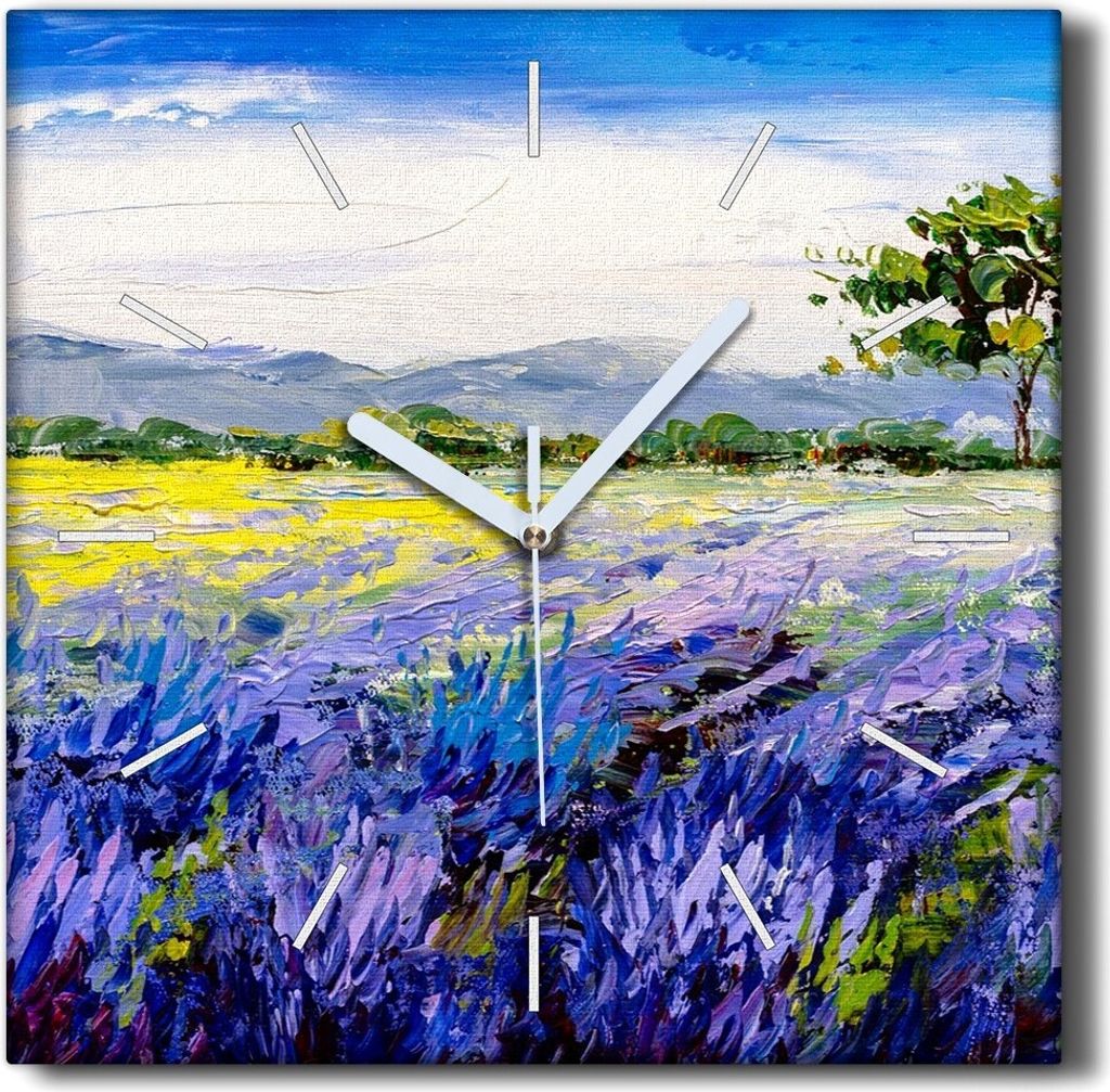 Coloray Hodiny Unikátní 30x30 cm Tiché hodiny Pro obývací pokoj a kuchyň Nástěnné hodiny Plátno Černé ručičky hodin - Lék
