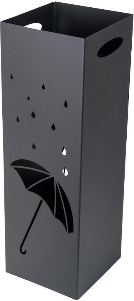 HowHomely Regenschirmständer Metall - stabiler Schutz, Quadrat, 60 cm