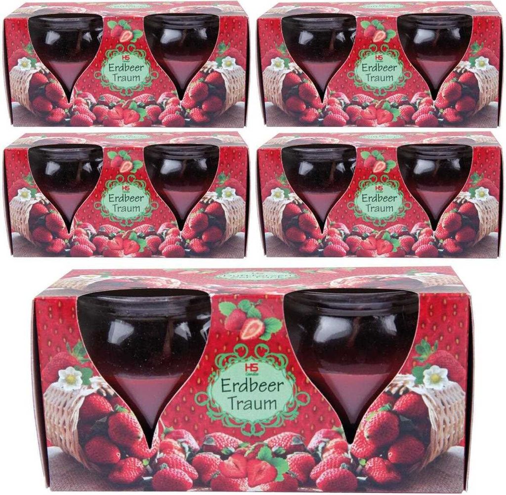 Bougies parfumées Creation, paquet de 10, Rêve de fraise Image du produit 