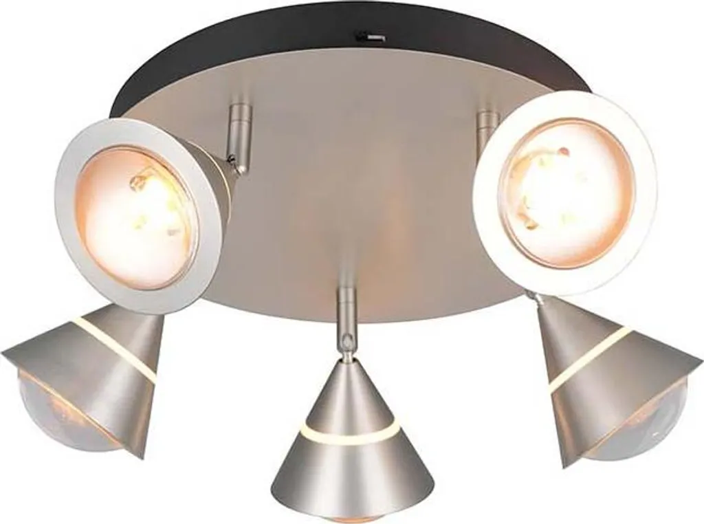 Plafonnier LED Pivotant Nickel Mat 16,5 cm - Éclairage Modulable Haute Qualité