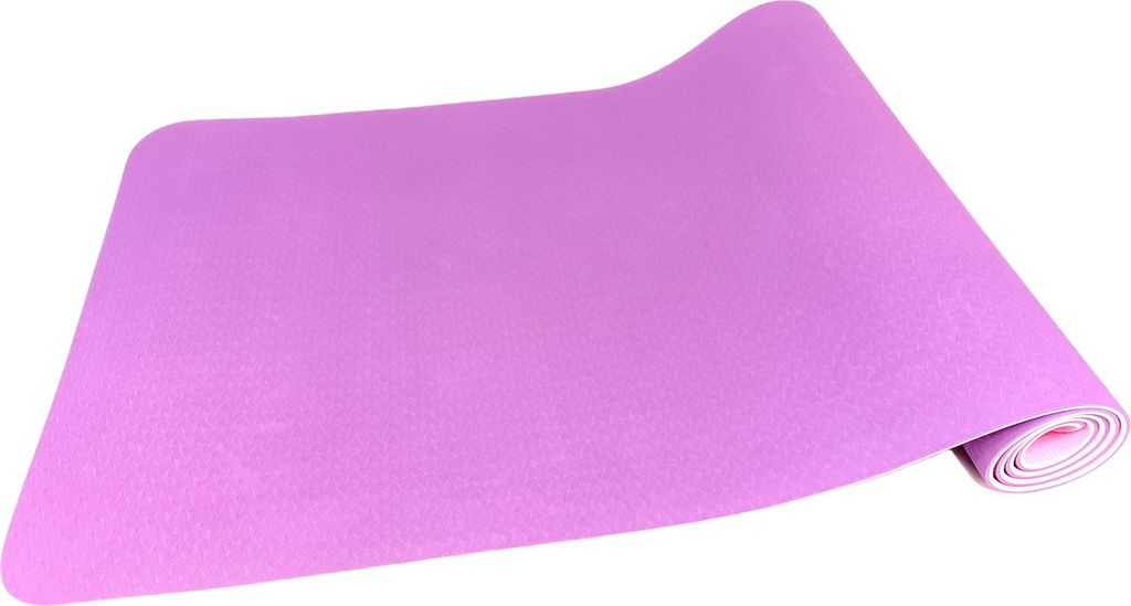 Yogamatte TPE Fitnessmatte Gymnastikmatte Sportmatte Lila/Rosa 183x61x0.6cm