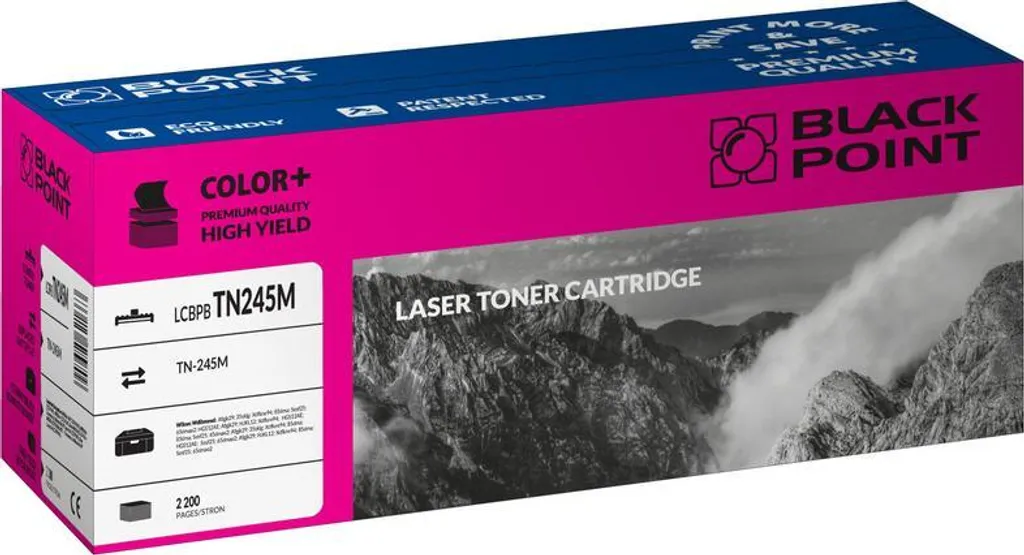 Toner Black Point LCBPBTN245M Magenta pour imprimantes Brother 2200p