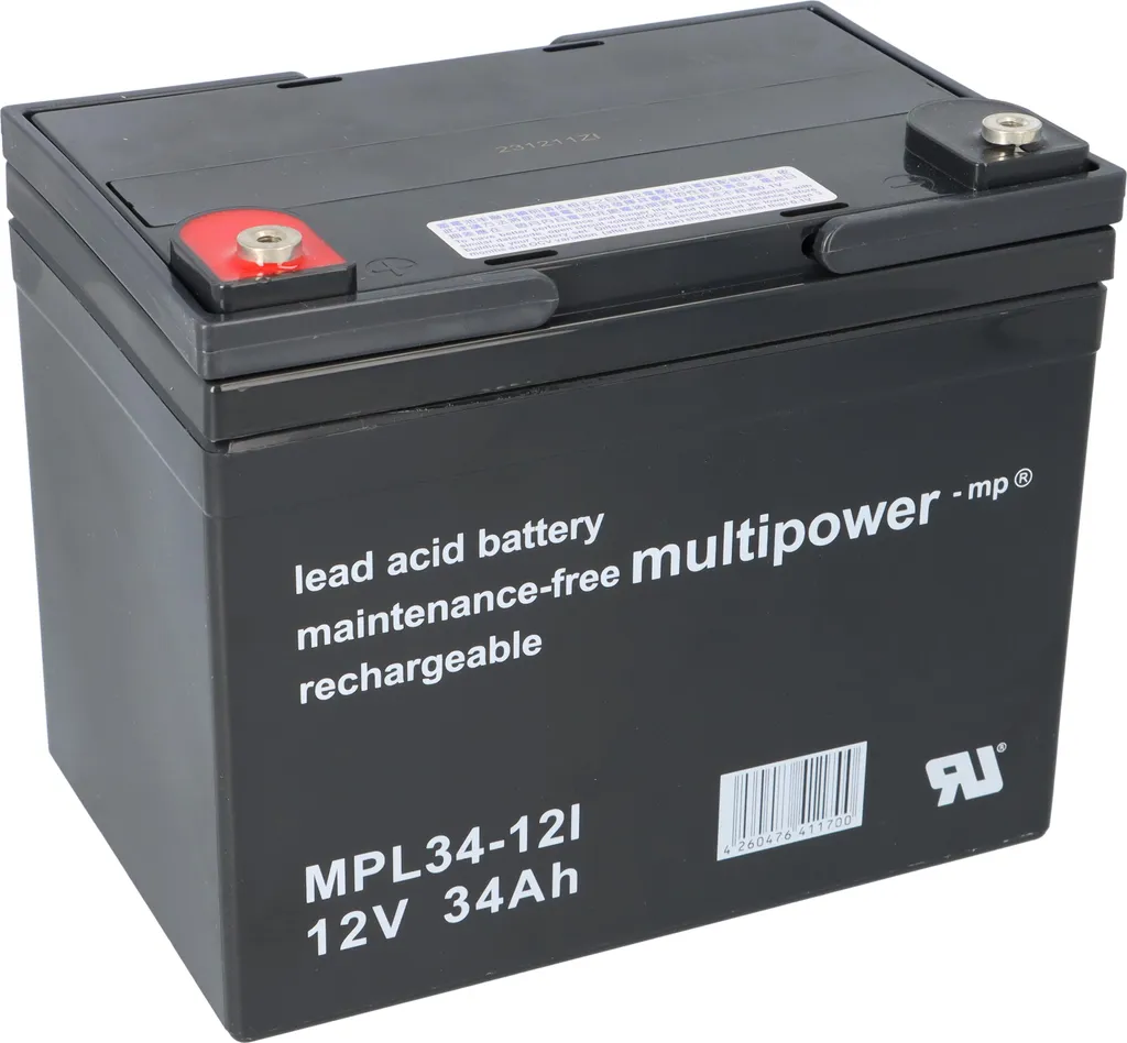 Batterie au plomb étanche 12V 34Ah Multipower à haute capacité