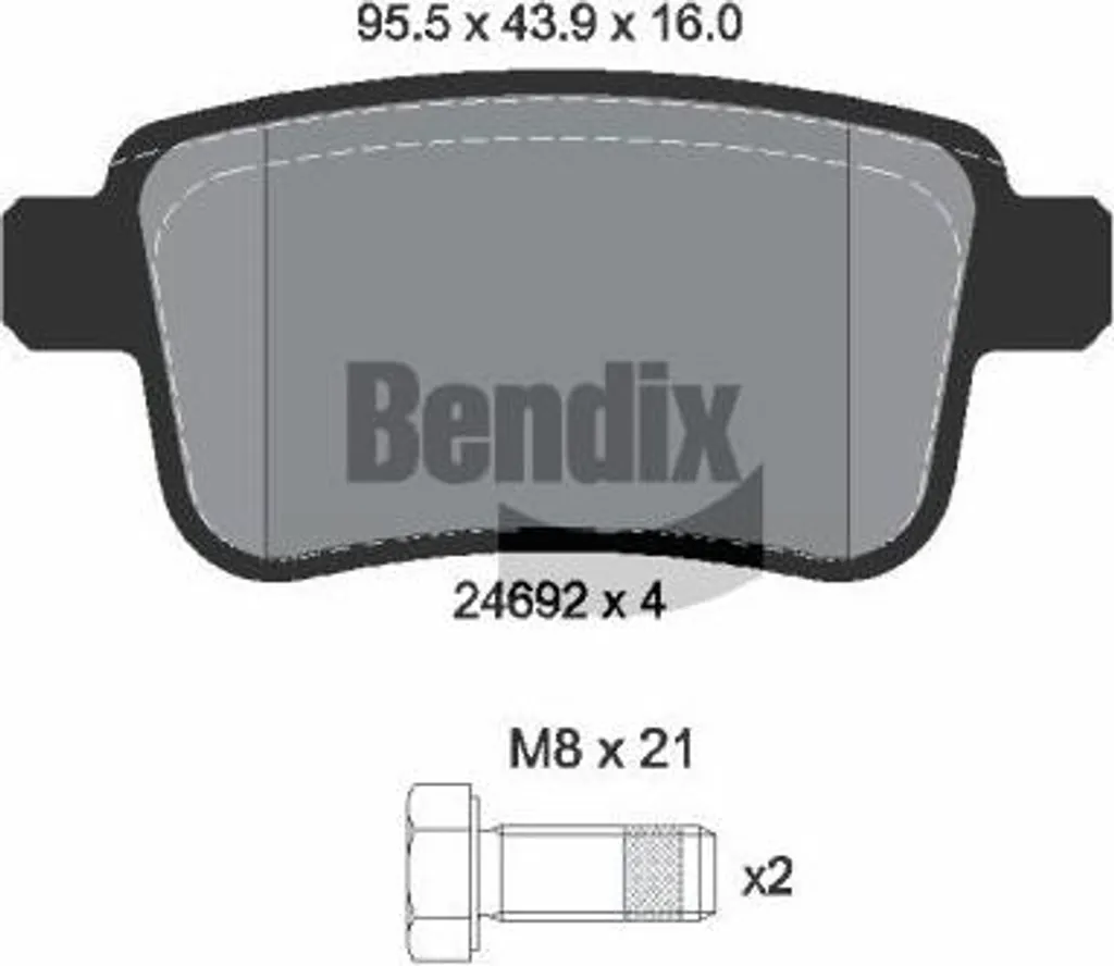 Plaquettes de frein pour Nissan NV250 et Citan - BENDIX BPD1532 Neuf