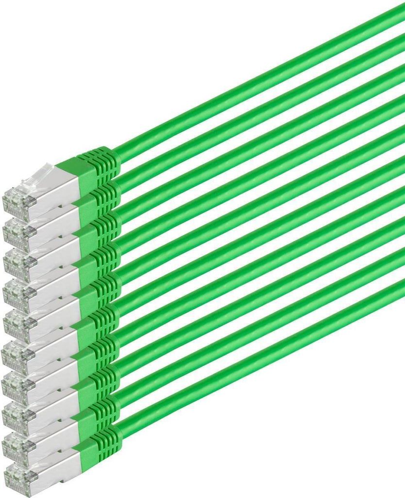 Patchkabel cat 6 S/FTP PIMF HF VE10 grün 0,25m