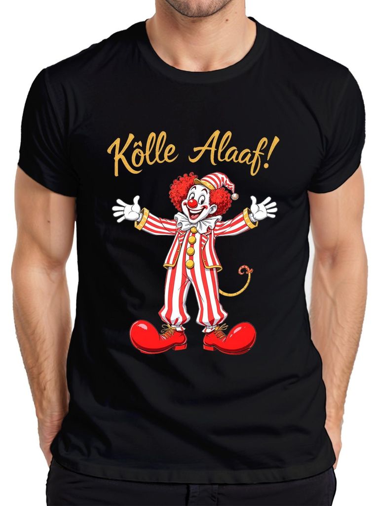 Kölle Alaaf Karneval Clown Köln Fasching rot weiß gestreift Produktbild 