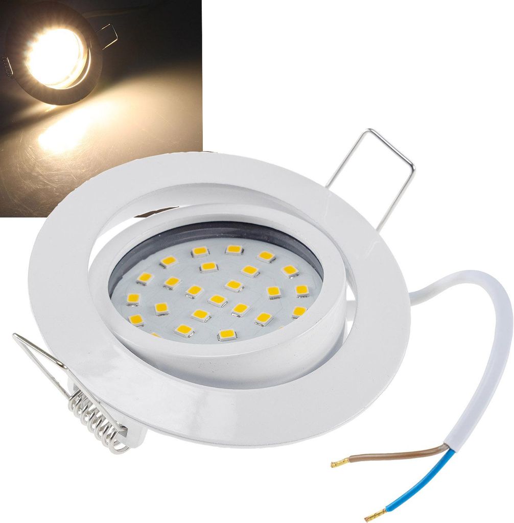 LED-Einbauleuchte Flat-32 warmweiß 80x32mm 5W 590lm weißes Produktbild 