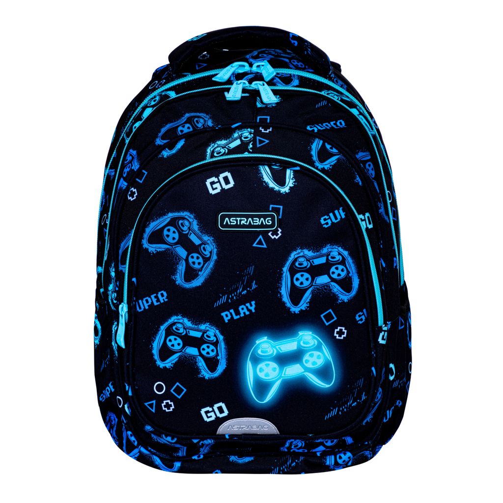 Go Playing Zaino scuola a 3 scomparti Blue Pad AB300 Astra Immagine del prodotto 