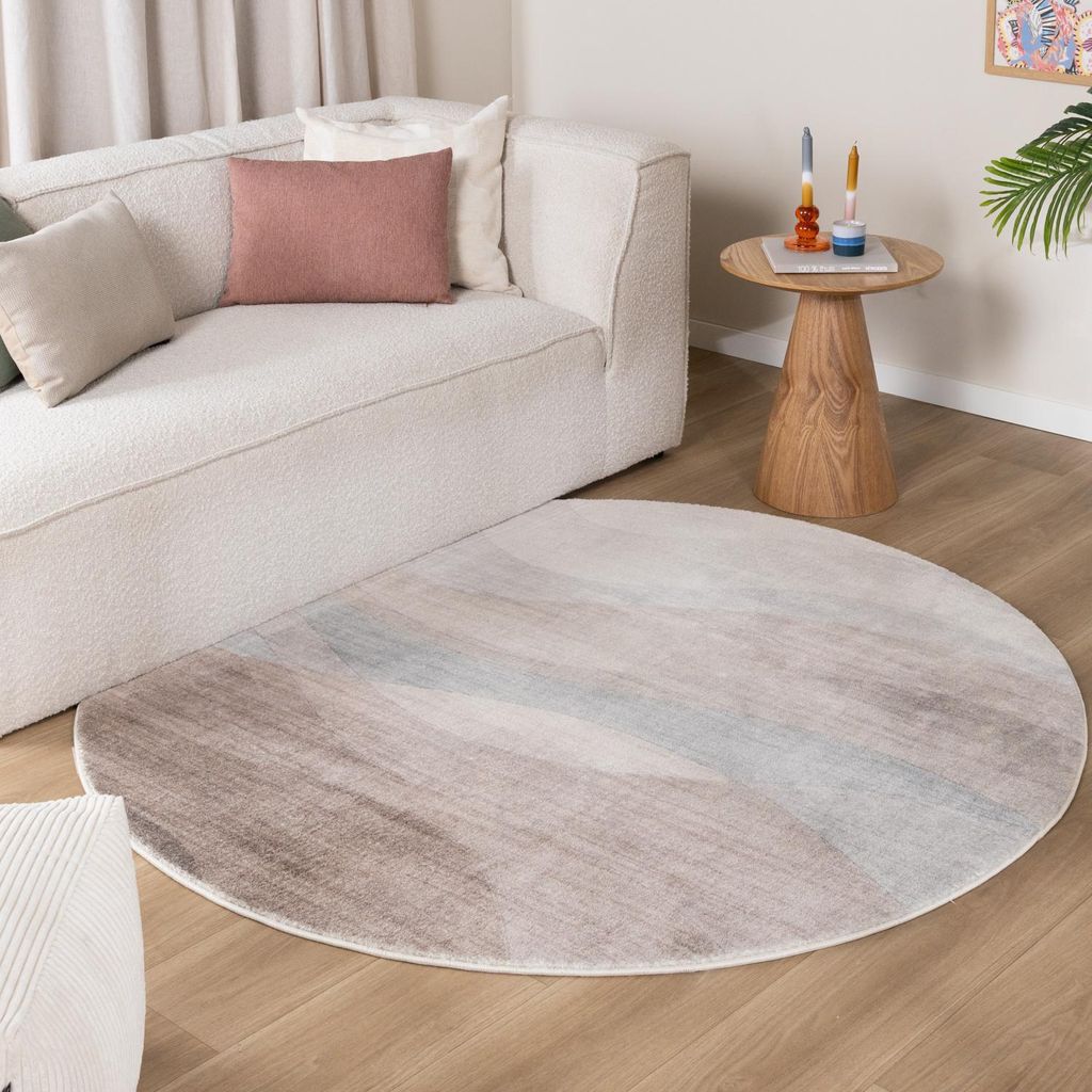 Volero - Dywan okrągły nowoczesny - Field Taupe - Ø 200 cm Zdjęcie produktu 