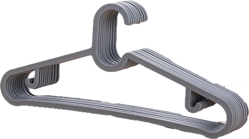 30-er Pack Starke Kleiderbügel aus Kunststoff, 38cm breit - Hochwertige Filzbügel für Kleiderschränke, Haltbare,Antirutsch