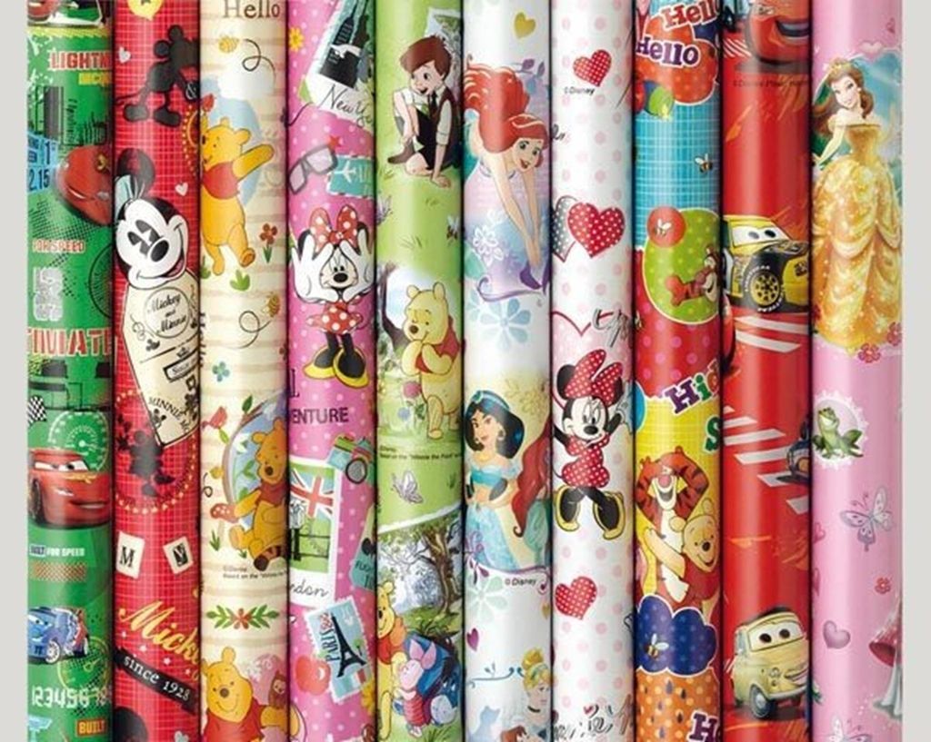 10 Rollen Disney Geschenkpapier unterschiedliche Muster+ Produktbild 