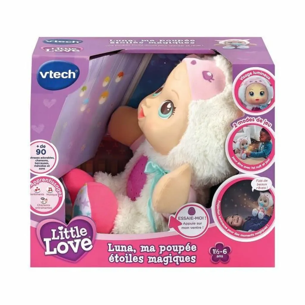 Poupée bébé Vtech Little Love Luna : poupon interactif avec accessoires - 2