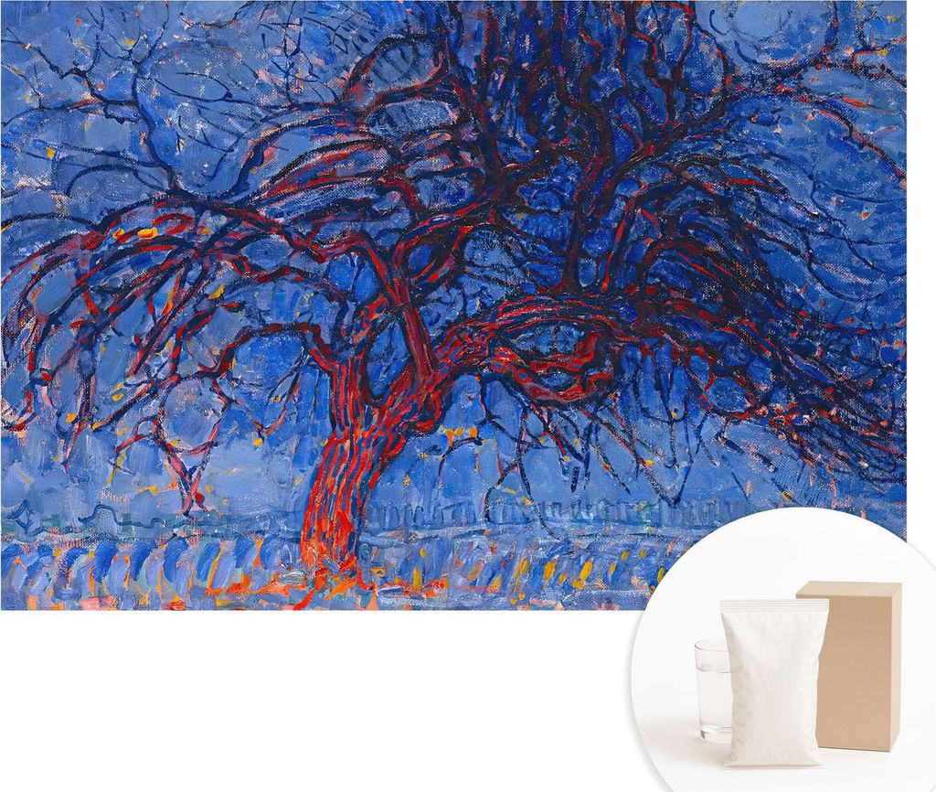 Fototapete - Wandbilder für Wohnzimmer - 104x70 cm - Dekorative Wandfolie - Modernes Design für Wanddekoration - Tapeten für Innenräume - Flamm...