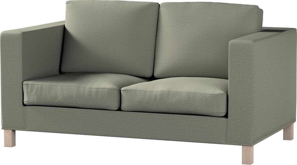 Dekoria Bezug für Karlanda 2-Sitzer Sofa nicht ausklappbar, kurz, grau-beige, 60cm x 30cm x 50cm