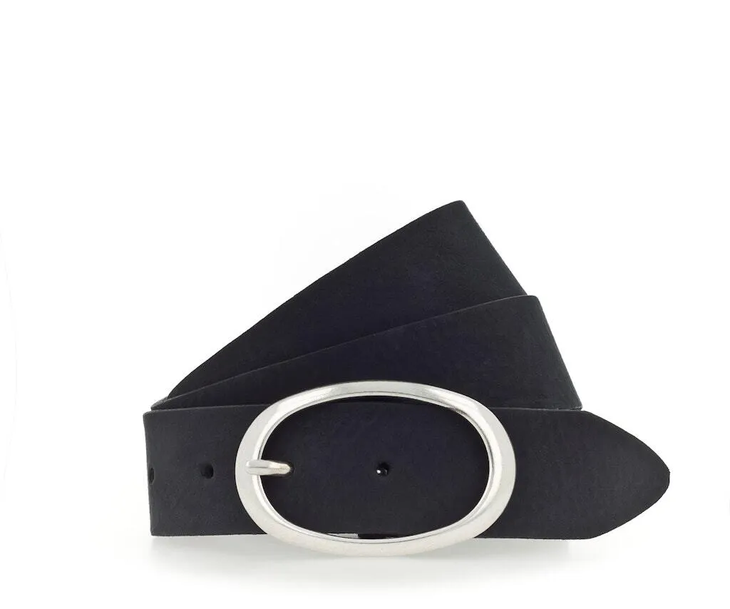 Cintura Donna Vanzetti 35mm in Vera Pelle Nera W85 - Qualità Tedesca