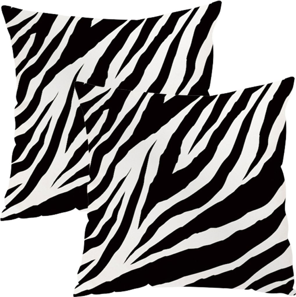 2er-Pack Kissenbezug, Schöner Leopard, Zebra, Milchkuh, Produktbild 