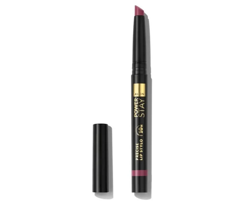 Rouge à lèvres rose Prima Pink AVON Power Stay pour maquillage soirée