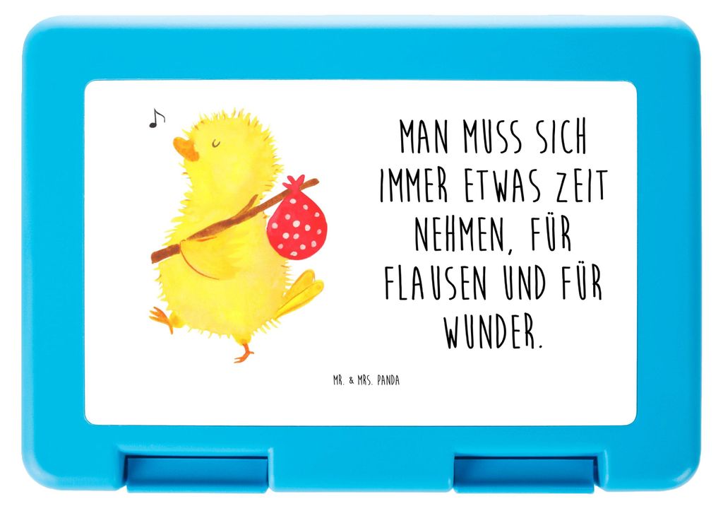 Mr. & Mrs. Panda Bentobox Küken Wander - Weiß - Geschenk, Zeit, Grüße, Reisen, Ostern, Essensbehälter, Freude, Ostergrüße, Vesperbox, Vorrat...