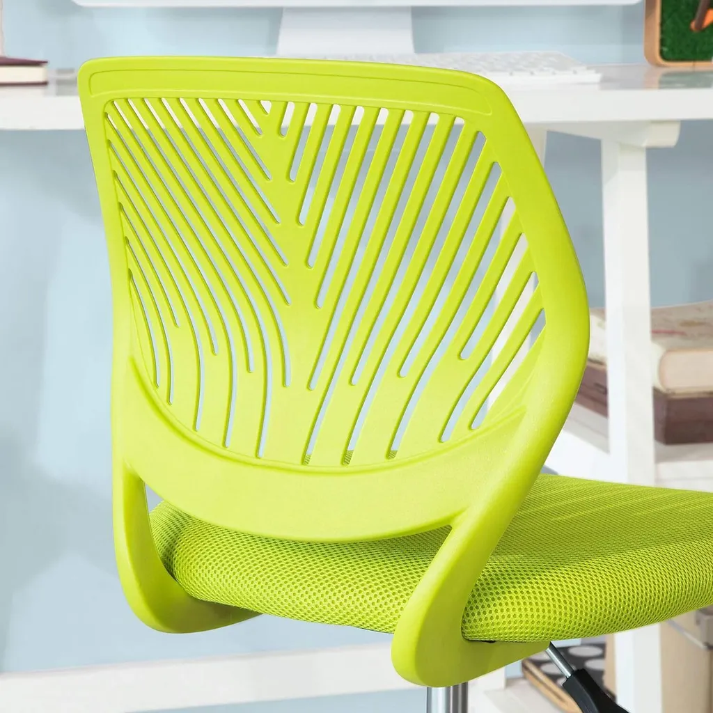 Fauteuil de bureau enfant ergonomique avec assise réglable 46-58cm Vert - 3