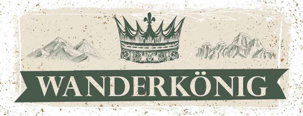 vianmo Holzschild 10x27 cm Wanderkönig Krone Berge Dekoration