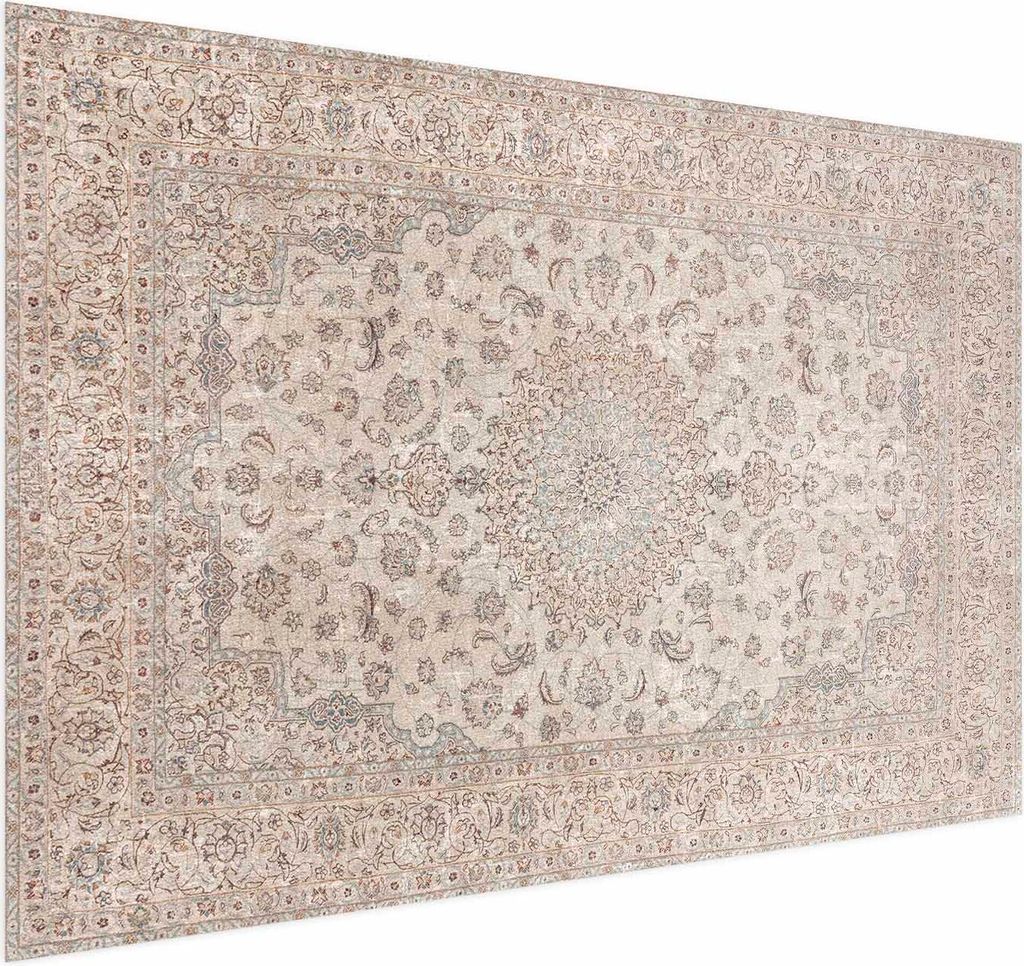 Posterpapier Poster - Sand Carpet - Worn Persian Rug with Rich Ornamental Motifs 90x60 cm Orient n-C-10044-ao-a