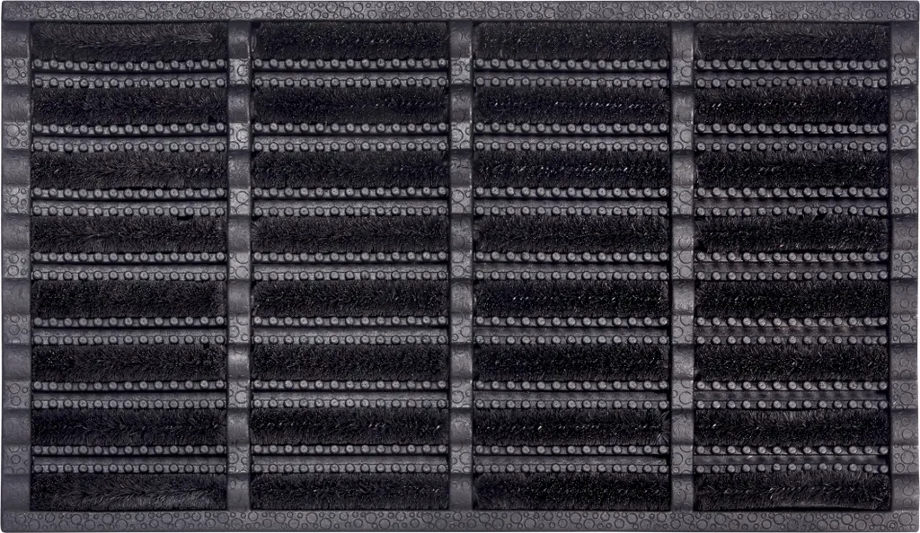 Hanse Home Mix Mats - Tapis d'entrée en fibre de coco et caoutchouc noir