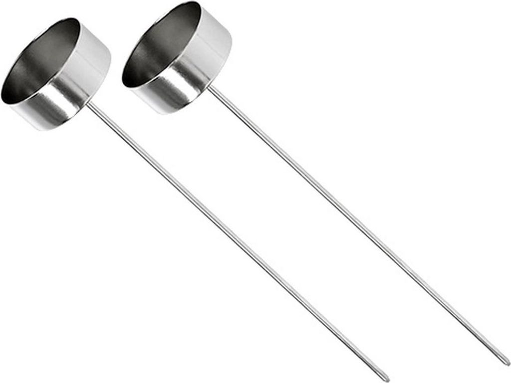 Silberner Teelichthalter zum Stecken 21cm 8er Set - Produktbild 