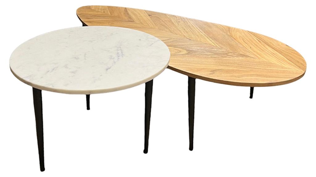 Couchtisch Marmor Holz Design Tisch Modern Wohnzimmer JETZT KAUFEN