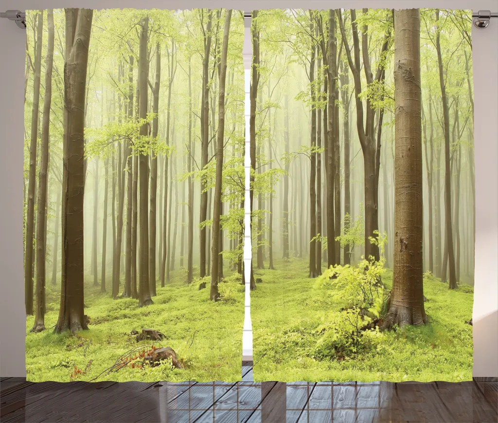 Rideau pour Grande Fenêtre Misty Spring Déco Rustique 280x225 cm