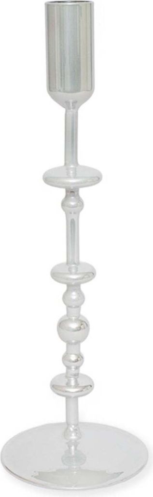 WinQ- Kandelaar glas 10x29cm metallic Off White