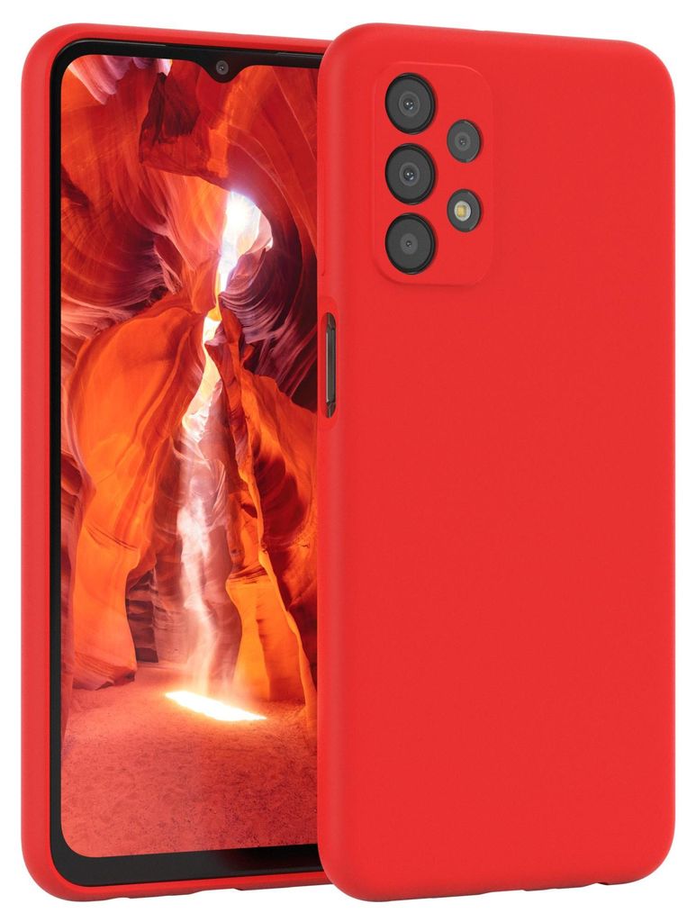 EAZY CASE Silikonhülle für Samsung Galaxy A23 5G Silikon Backcover Schutz in Rot