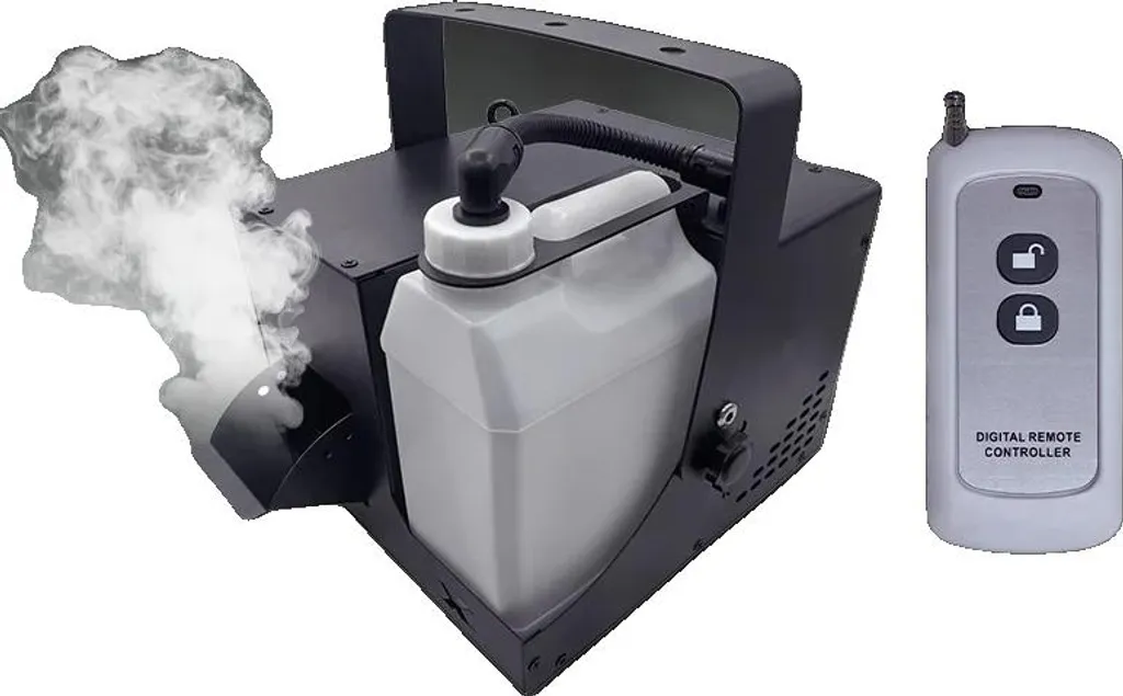 Machine à fumer performante 1000W DMX - Débit réglable et finition noire