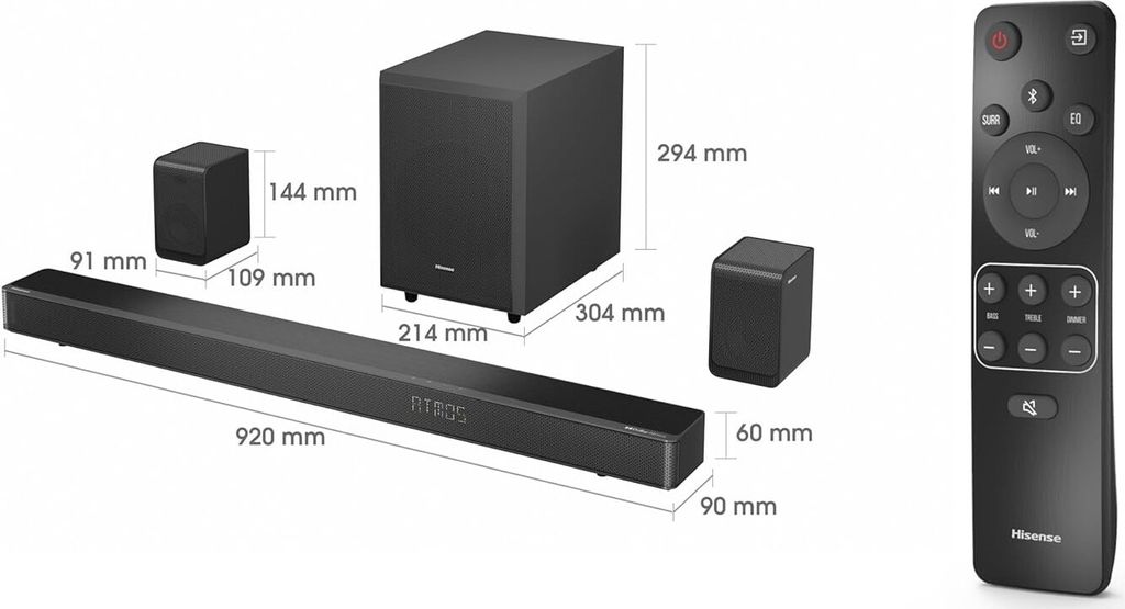HISENSE Soundbar se subwooferem AX5125H Obrázek produktu 13