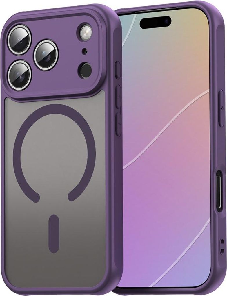 iPhone 17 Pro Hülle - Coverup Mattes transparentes Back Cover mit Kameraschutz - MagSafe Compatible - Violett