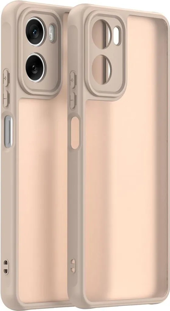 Custodia per Motorola Moto G06/G06 Power - posteriore Phonesta AirFrost Semi-Trasparente - Beige arenaria opaco