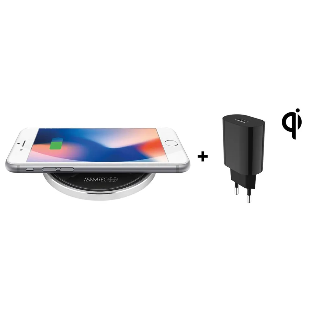 Chargeur à induction circulaire blanc pour smartphone compatible sans fil - 3