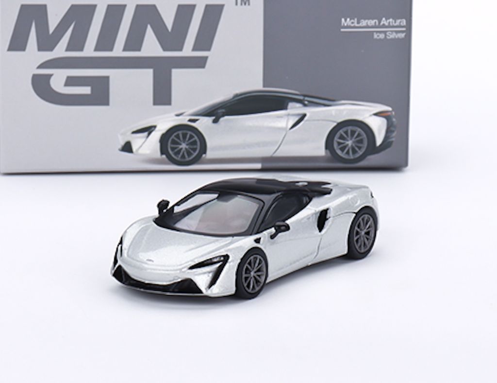 McLaren Artura Eissilber LHD - Mini GT 1:64