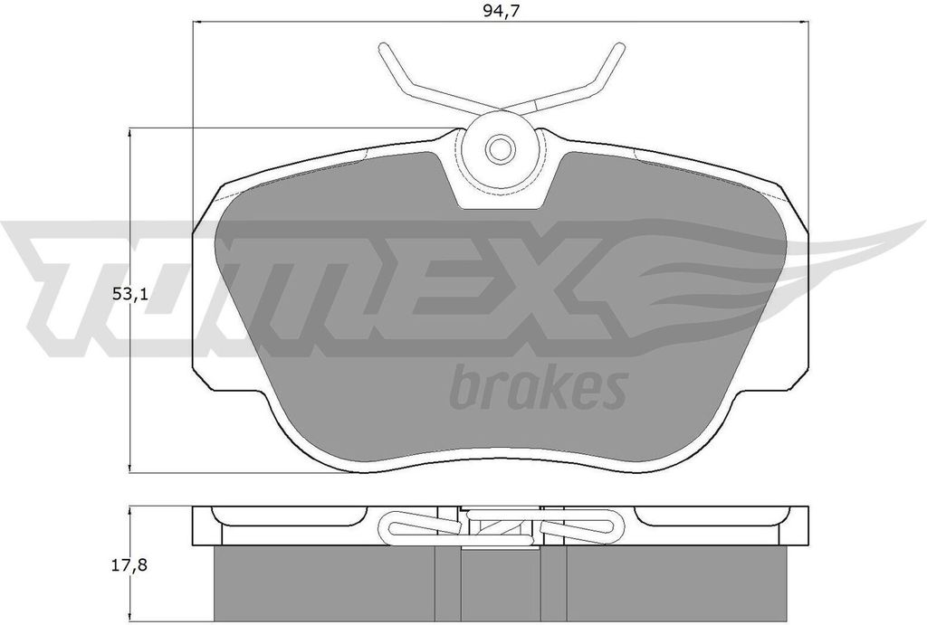 TOMEX brakes Bremsbeläge Satz Vorne Bremsklötze passend für MERCEDES-BENZ 190 (W201) TX 10-38