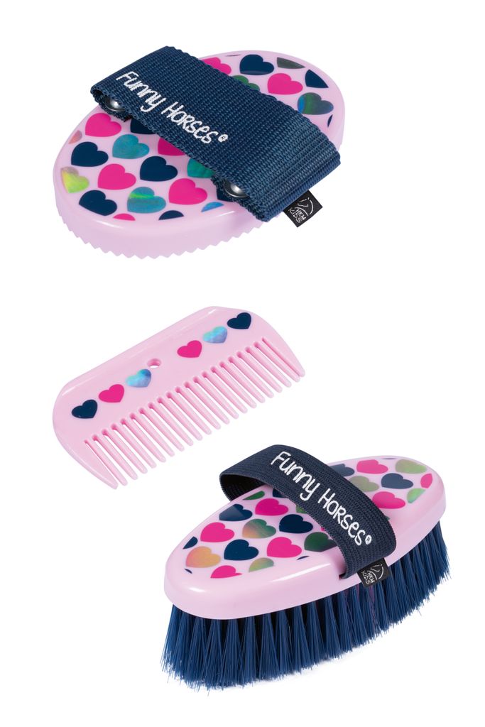 HKM Putzset Hobby Horsing Hearts rosa 137693800.0001 Produktbild 