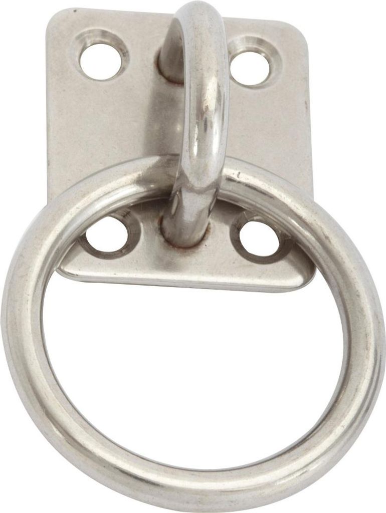 Platte mit Edelstahlring, 5 mm Durchmesser