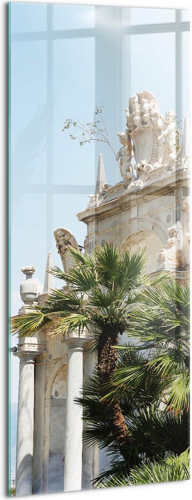 Designer Glasbild - Wandbild - Glas Bild - 50x125 cm - Fountain Del Gigante Neapel