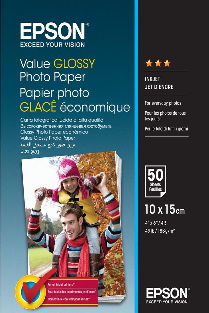 Epson Value Glossy Photo Paper - 10x15cm - 50 Listů, Lesk, Obrázek produktu 