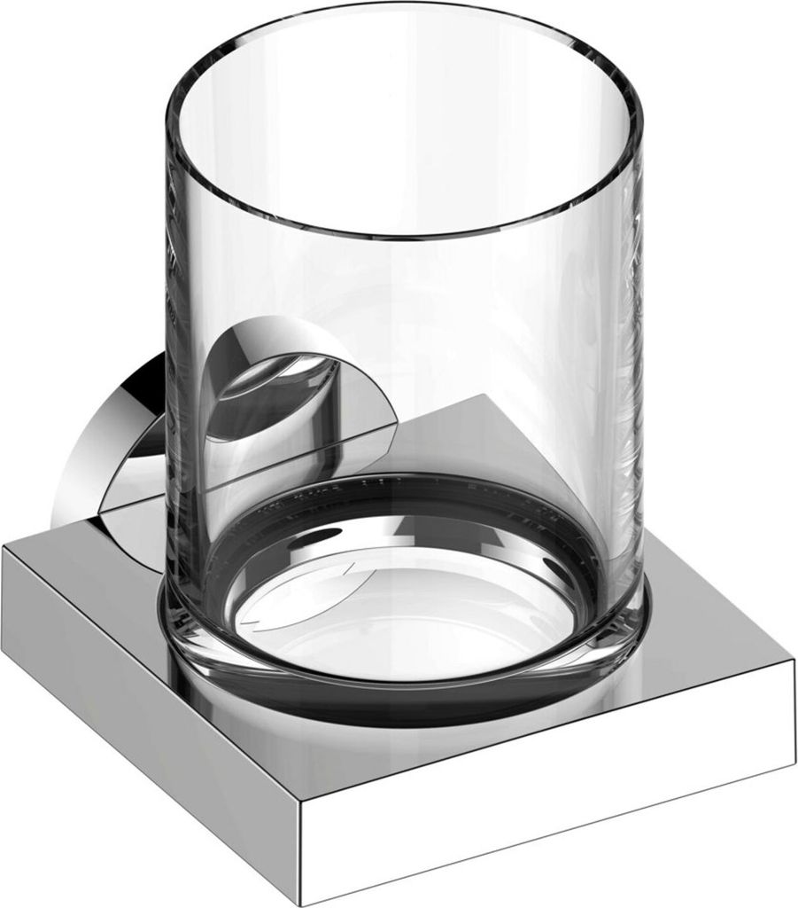 Keuco Glashalter Edition 90 kompl. mit Echtkristall-Glas, Produktbild 