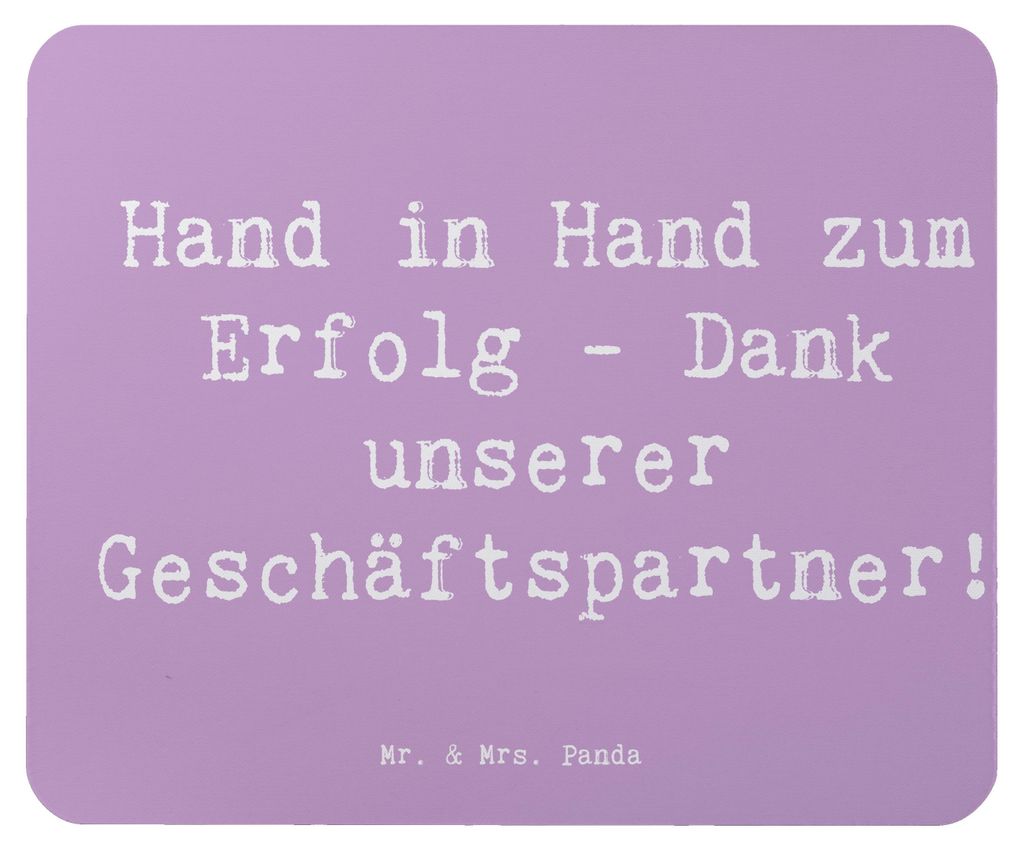 Mr. & Mrs. Panda Mauspad Spruch Erfolg Geschäftspartner - Lavendeltraum - Geschenk, Danke sagen, Netzwerk, Geschenkidee, liebevoll, mousematte, Be...