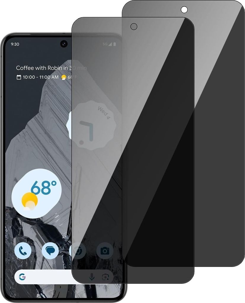 2x Privacy Schutzglas für Google Pixel 9 Pro Sichtschutz Blickschutz Panzerglas (unterstützt keinen Fingerabdruck)